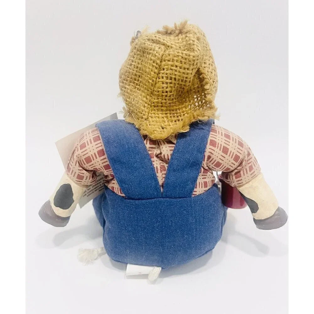Farmer Cow Elmer Moo Shelf Sitter Figure Kathleen Kelly Critter Country Folks